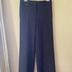 LOFT ANN TAYLOR BLACK WIDE LEG TROUSER PANTS SZ 4